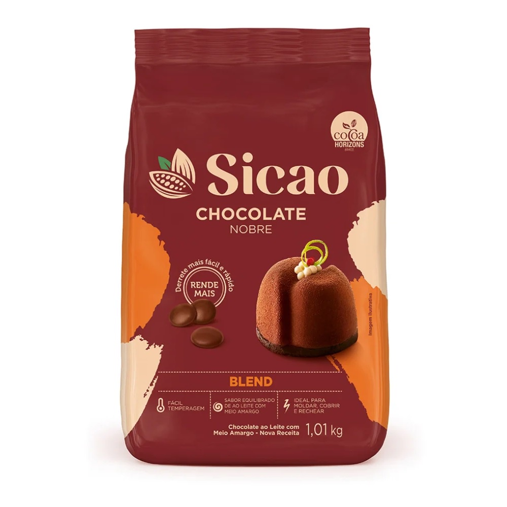 Chocolate Nobre Blend Gotas 1,01kg Sicao