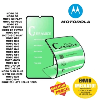 (Atacado) 9D Película Cerâmica Motorola Moto G6 play/G7 plus/G8 power lite/G9 Play/G10/G20/G22/G30/G60s/G100/G200/E6s/E7 Power/E30/E32s/E40