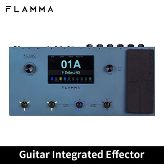 FLAMMA FX200 Multiefeitos Pedal Guitarra Ampola LCD Tela Sensível Ao Toque 160 Efeitos Modelagem De Gabinetes IR 200 Slots Pré-Definidos 58 Modelos De Amplificador