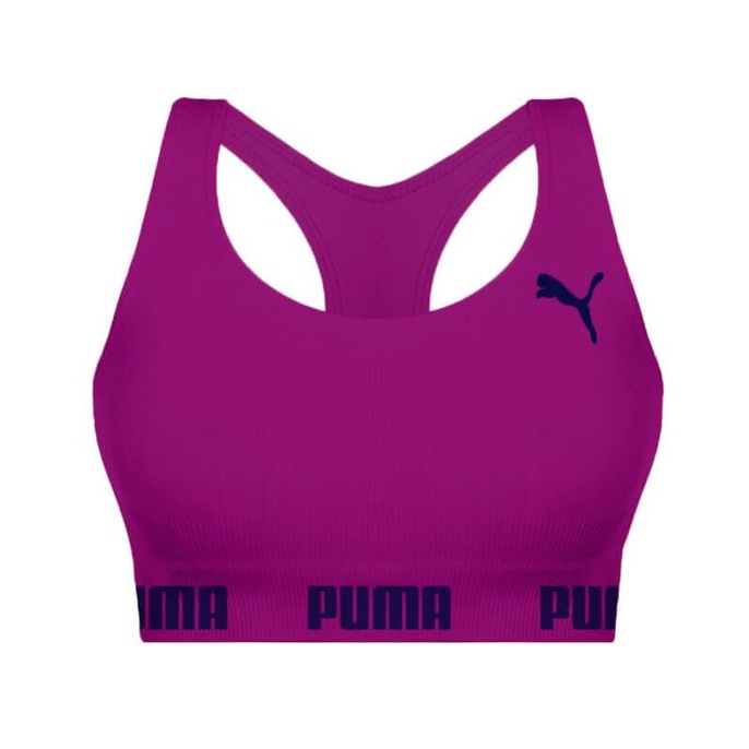 Top Puma 4Keeps Bra Feminino - Preto e Branco