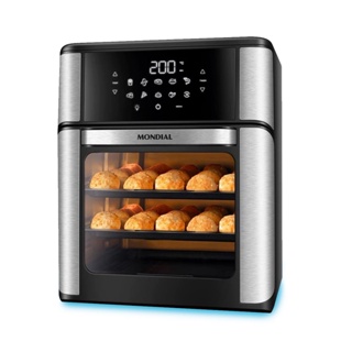 Fritadeira Elétrica Sem Óleo Air Fryer Mondial 2 em 1 AFO-12L-BI