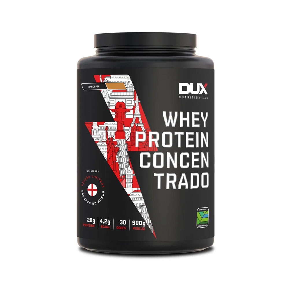 Whey Dux Sabores Do Mundo Pote 900g – Whey Protein Concentrado Dux Nutrition