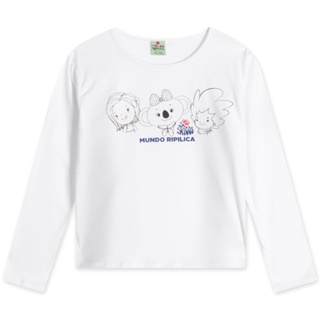 Blusa Infantil Menina Manga Longa Mundo Ripilica