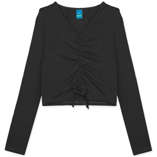 Blusa Cropped Juvenil Menina Manga Longa Hapier