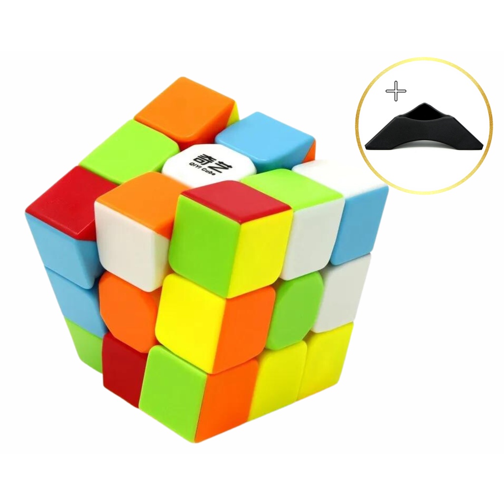 Cubo Mágico Profissional 2x2 + 3x3 Qiyi Stickerless + Bases