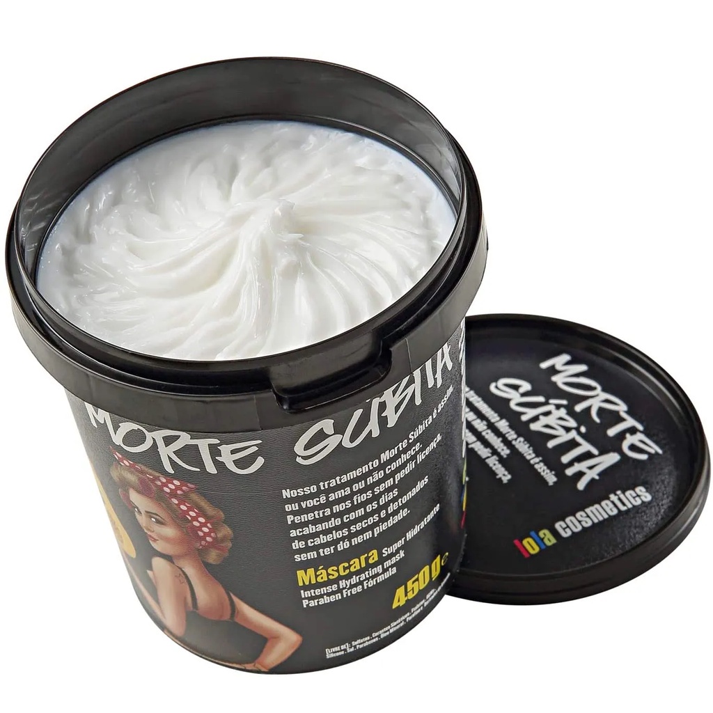 Morte Súbita Lola Cosmetics 450g Máscara Hidratante Capilar para Cabelos Secos e Danificados