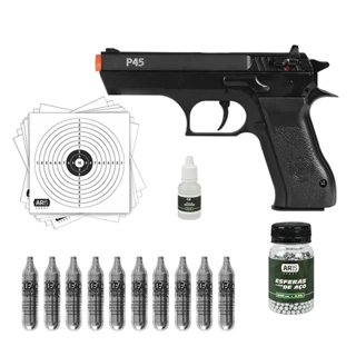 Pistola Airsoft Co2 P45 KWC Calibre 4.5mm +Co2+ Óleo 15ml