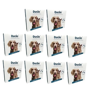 Kit 10 Coleira Anti Pulgas e Carrapatos DUCÃO Para Cães e GATOS