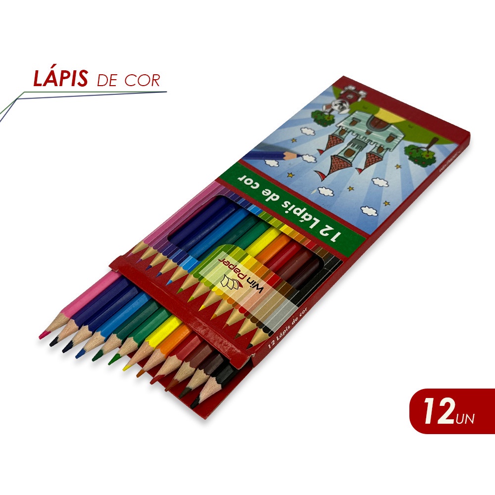 Kit 3 Lápis De Cor 12 Cores Tons Caixa Pintar Escolar Educativo Pintura  Ecológico Multicores Pacote Conjunto - Wincy - Lápis de Cor - Magazine Luiza