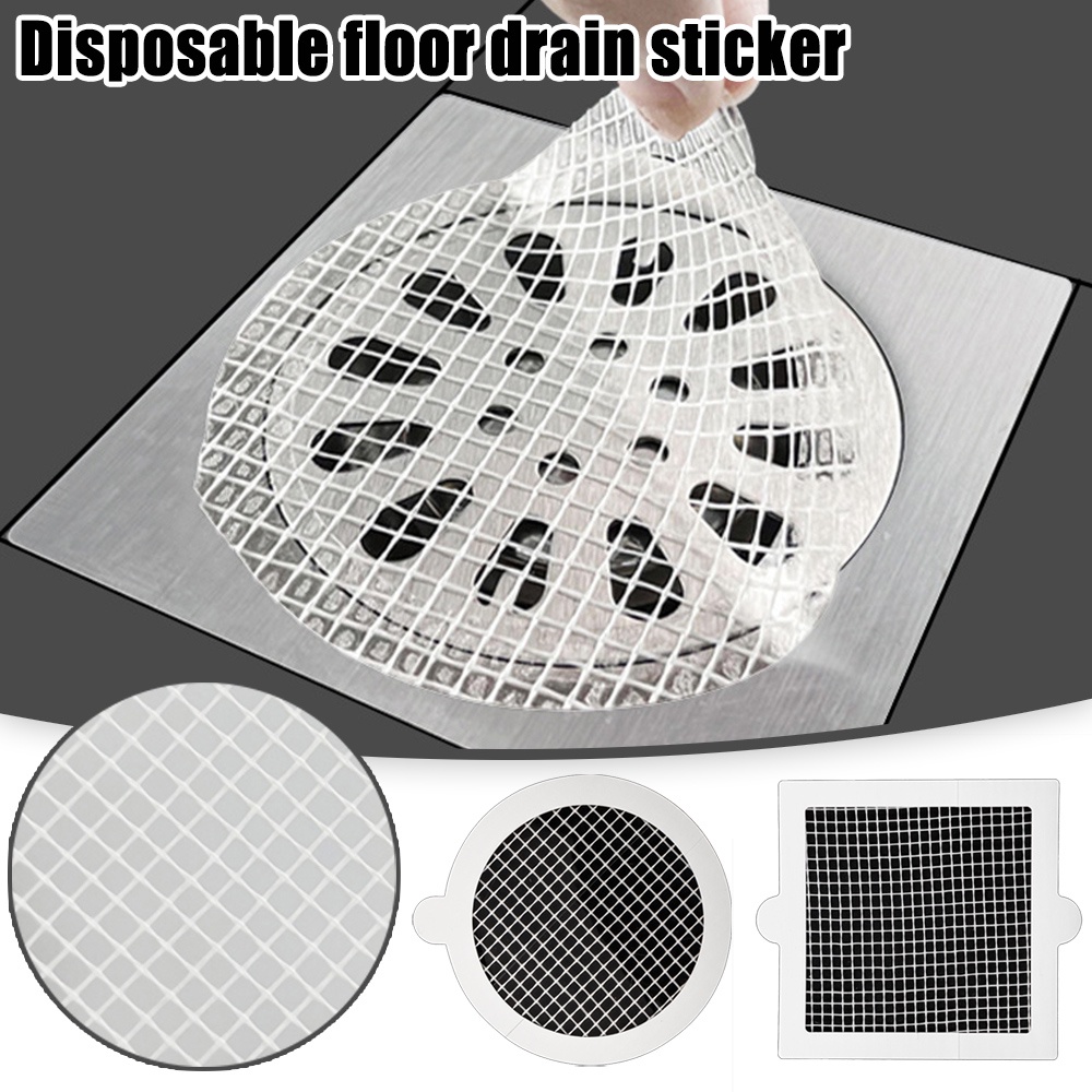 Filtros De Esgoto Para Banheiro/Acessórios De Cozinha Apanhador De Cabelo Antientupimento/Adesivo Descartável De Drenagem De Piso/Filtro De Afundamento Auto -