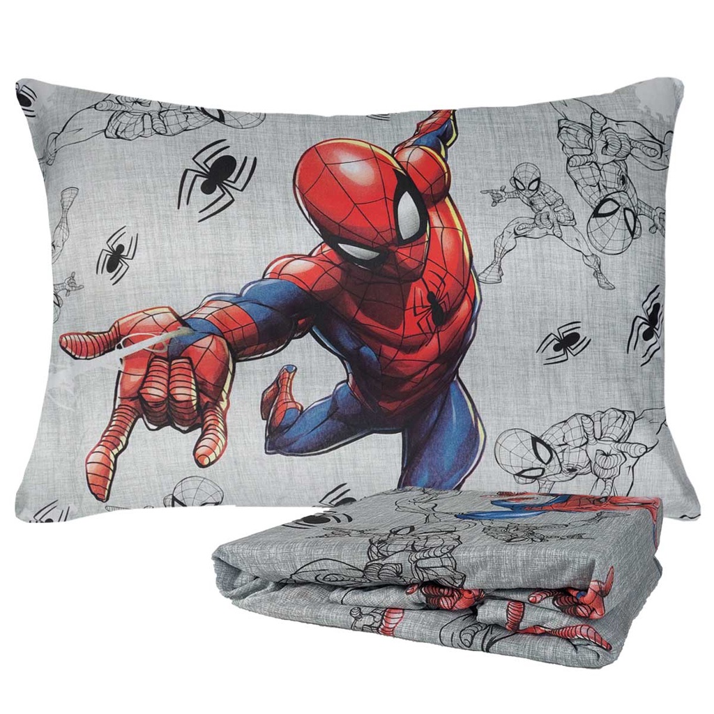 Jogo de Cama 2pç Microfibra Homem Aranha Spider Man Solteiro