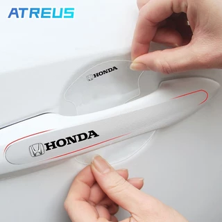 8 Peças Para Honda Do Carro Película De Proteção Maçaneta Da Porta Decalque Etiqueta Transparente Honda Fit Civic g10 g9 City Hrv Jazz