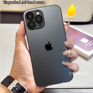 Atualização Da Capa De Vidro Fosco Temperado Nano AG De Borda Reta iPhone 15 14 13 12 Pro Max Traseira De Telefone Dura