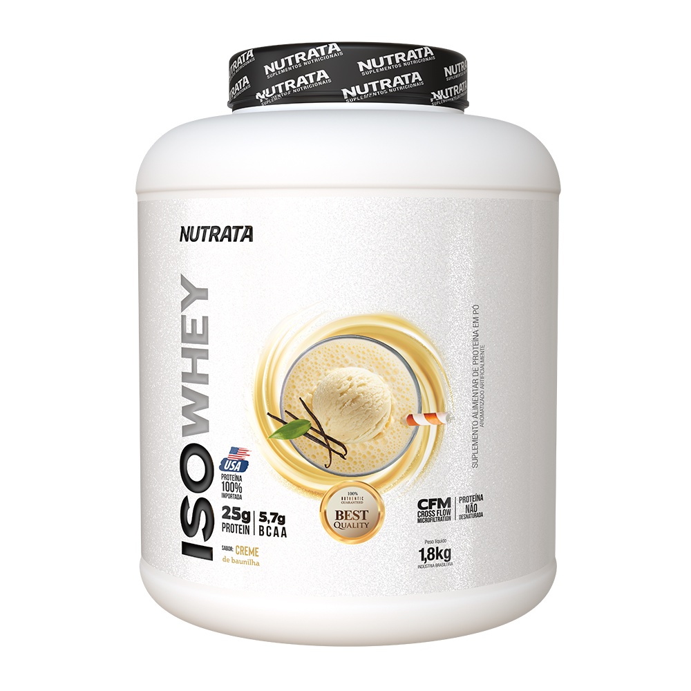 Iso Protein Baunilha Whey Isolado 1,8kg – Nutrata