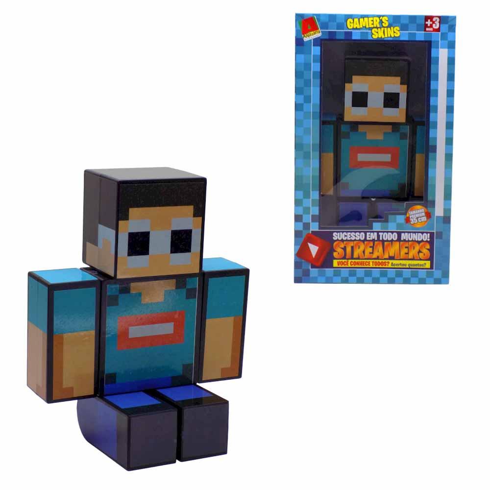 Boneco Streamers - George - Minecraft - Algazarra - Boneco