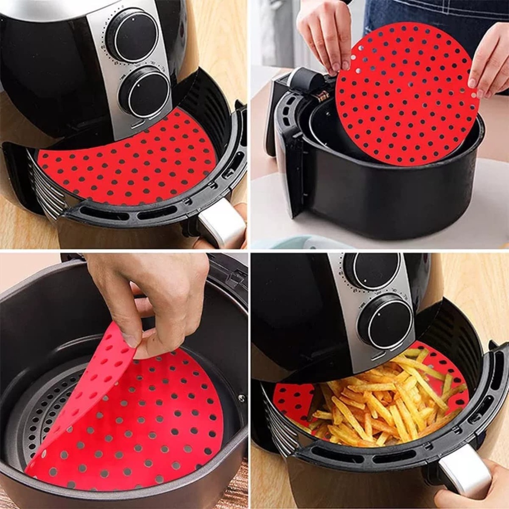 Tapete Anti Aderente Protetor Silicone Para AirFryer Fritadeira Universal Não Gruda