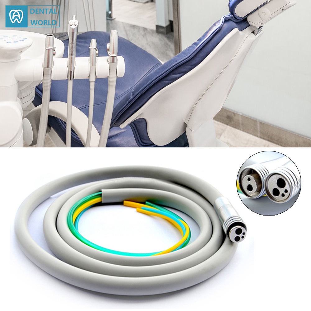 2 Holes 4 Holes Dental Handpiece Hose Tube with Connector for High