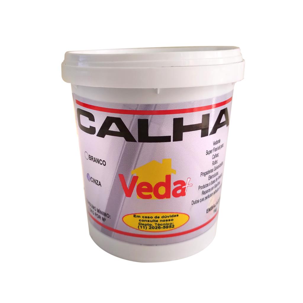 Veda Calha Rufos Telhas Vedante Super Flexivel 1kg Cinza