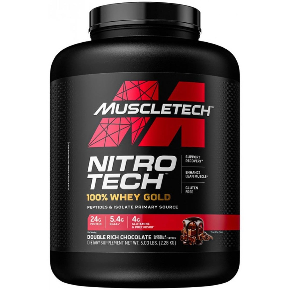 Whey Gold Nitro Tech – 2280g Duble Rich Chocolate – Muscletech