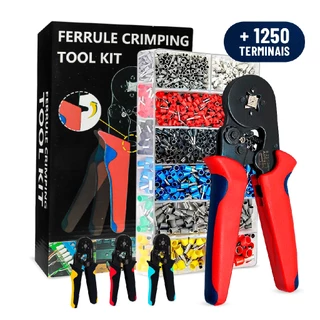 Alicate prensa terminal tubular crimpar ilhos 0,25 Até 10mm²
