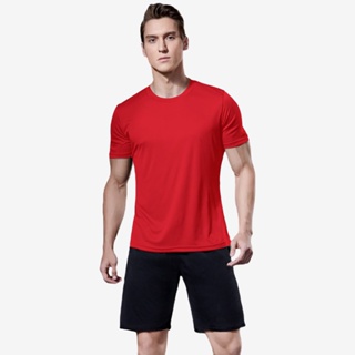 Camiseta Vermelha Curta Blusa Uv Basica Malha Fria Treino Dryfit Camisa