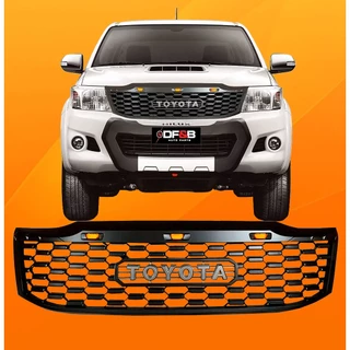 Grade Frontal Com Led Para Hilux 2012 2013 2014 2015