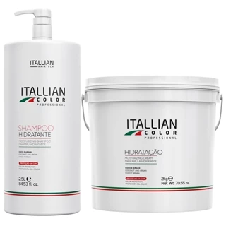 KIT SHAMPOO DE 2,5 LTS E HIDRATAÇÃO 2 KG ITALLIAN COLOR