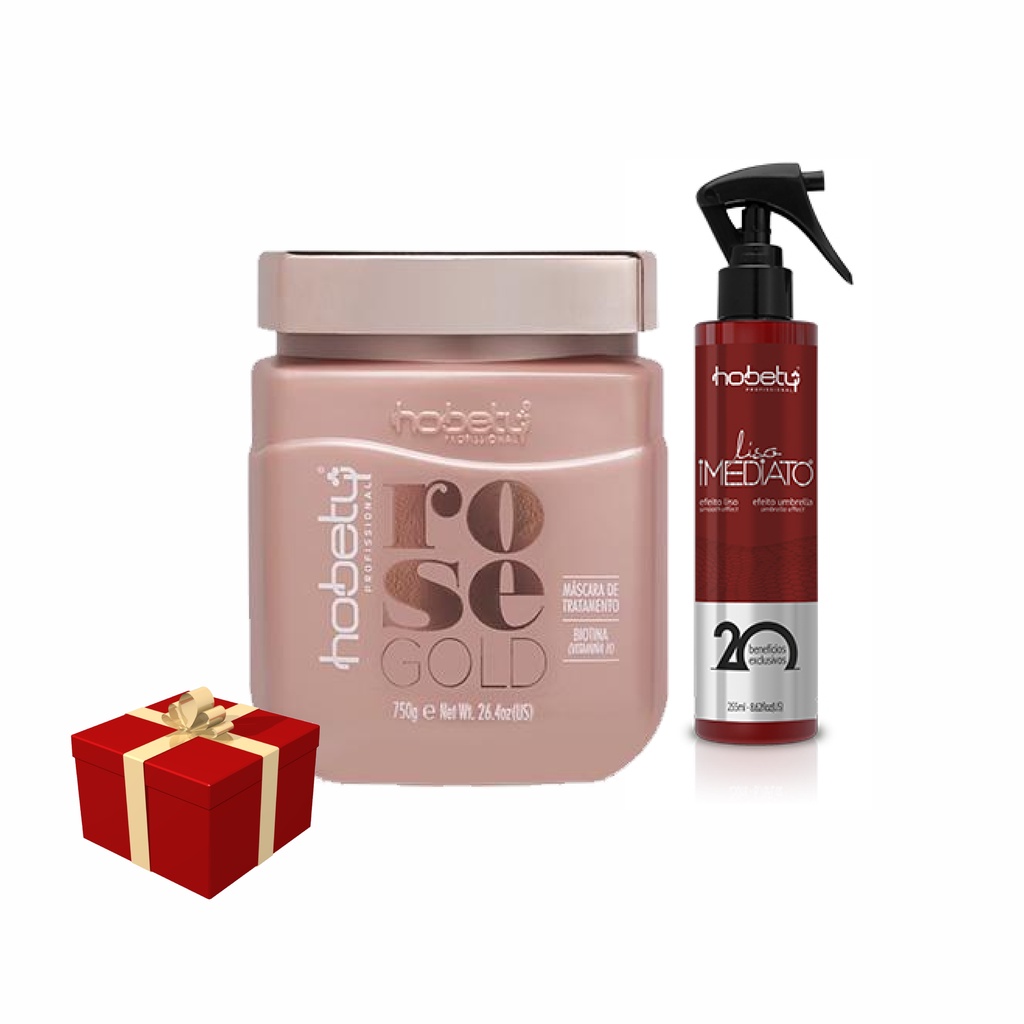 Máscara Rose Gold Hobety 750Gr Liso Imediato Finalizador 255 Shopee