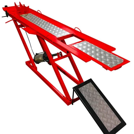 Rampa Pneumática Vermelha para Motos 250Kg com 1 Pistão Mecânica Oficina - FortG