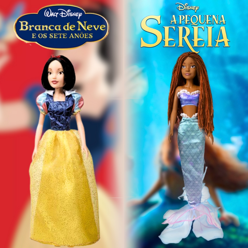 Boneca Disney Pequena Sereia Jovem Ariel Sem Roupa 17 de Altura Limpa