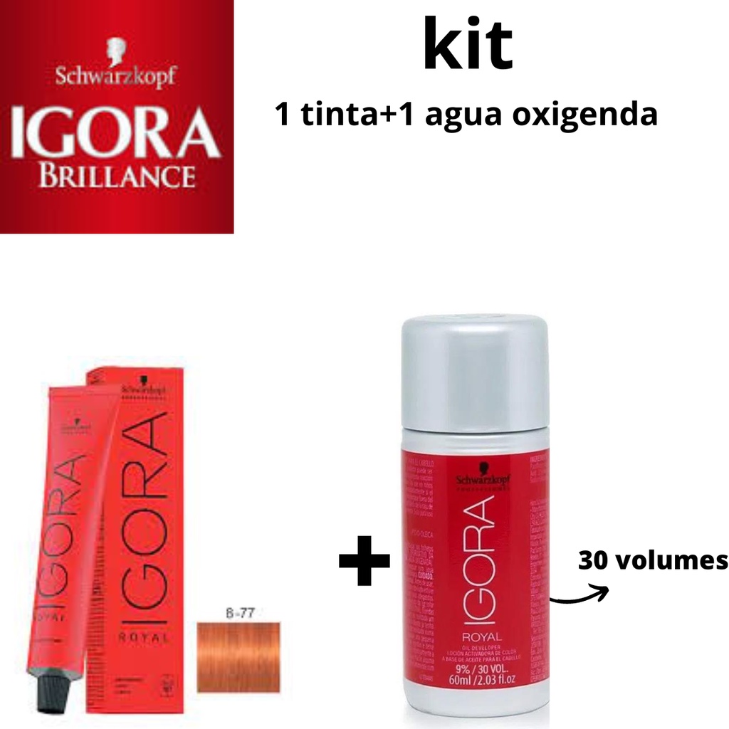 Kit Segredo da Cor - 8.77, 7.77, Água Oxigenada 20 vol, 30 vol e Raposinha