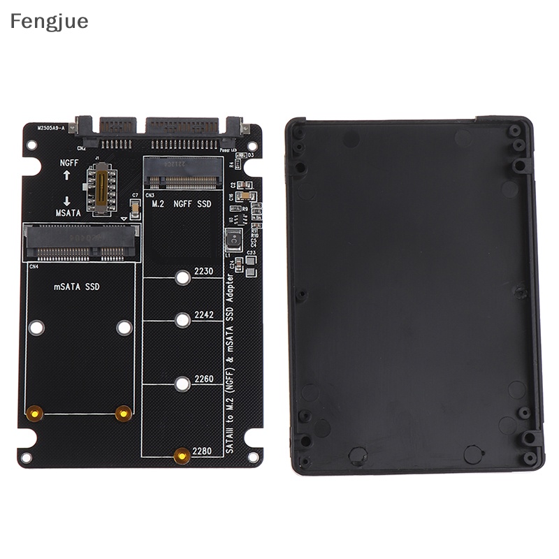 Fengjue NGFF Para SATA 3 Caixa Do HDD MSATA Adaptador SSD M . 2 Placa Adaptadora Protocolo BR