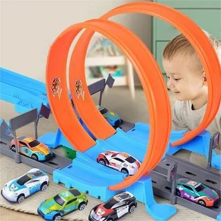 Liga Hot Wheels 40 Pcs Obital Catapulta Carro De Corrida De Metal Incluindo Carros De Esportes E A Função Da Polícia Táxi Dupla Pista Rail Carro