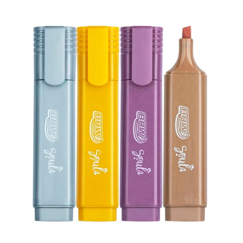 MARCA TEXTO METALLIC BRW 4 CORES CA2024 | Shopee Brasil