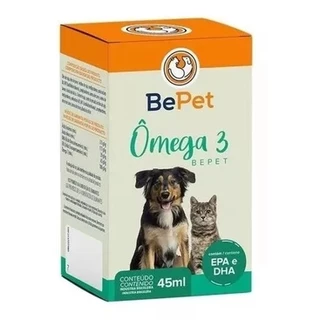 Omega 3 Bepet 45ml Suplemento P/cães E Gatos Envio Imediato