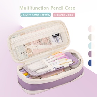 Caixa De Lápis Para Meninas De Cor Correspondente À Adolescentes Da Escola Papelaria De 2 Camadas Grande Capacidade Estudantes kawaii Pode Ser Usada Como Uma Bolsa De Cosméticos