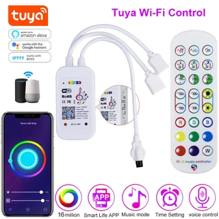 Controlador Led DC5V-24V 4Pin RGB Dimmer 12V Strip Neon Controle De Sincronização De Música Tuya WIFI Smart/Infravermelho /