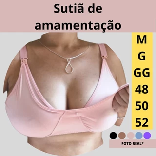 Sutiã Amamentação Reforçado Microfibra Alça Abre Fácil Gestante Grávida.