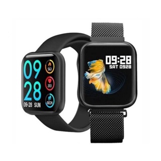 Smartwatch P80 Rosa - Original App Da Fit + Touch Screen + Pulseira  Milanese Magnética + + Garantia (melhor que P70, B57,B58,P68 e T80)