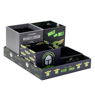 Kit 5 Organizador De Mesa Multiuso Star Wars Mandalorian DAC