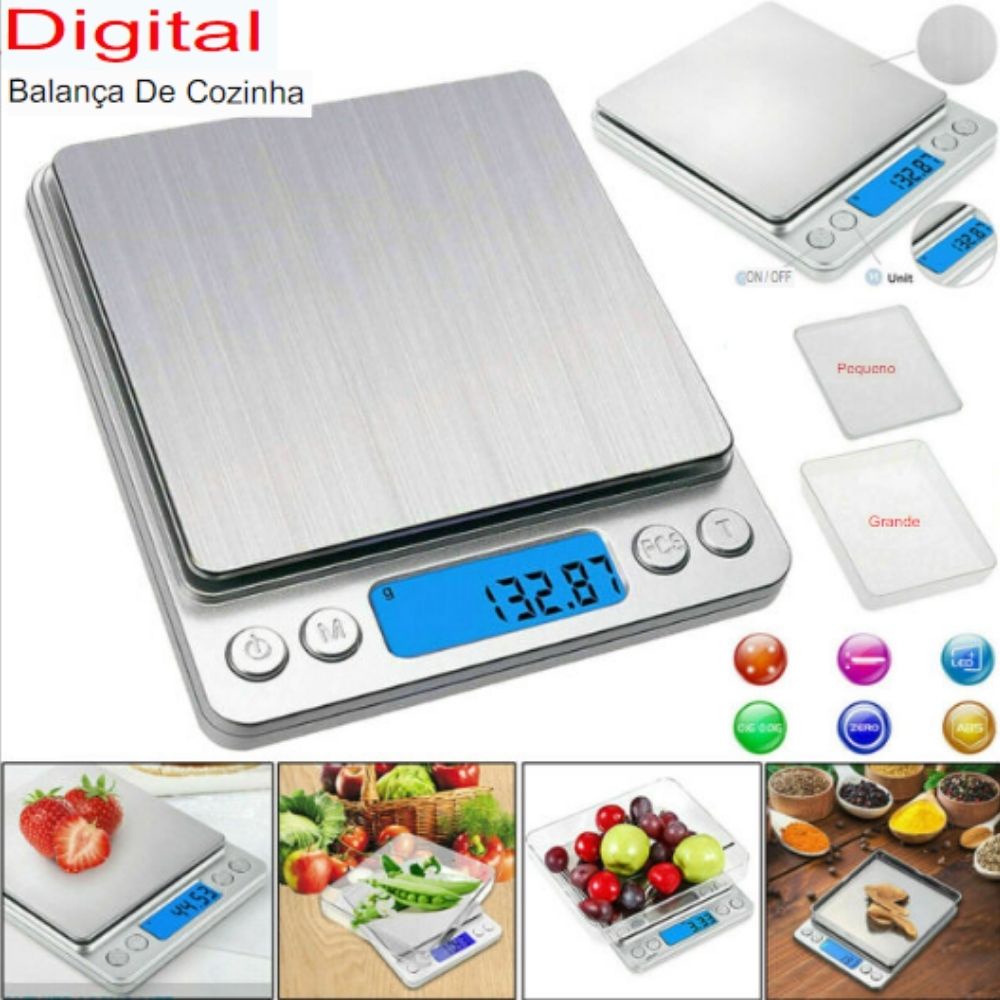 Mini Balança Digital De Cozinha Alta Precisão 0,1g Até 2000g