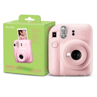 Câmera Instantânea Fujifilm Instax Mini 12 Rosa Gloss Com Nf - Original - Máquina Fotográfica Instantânea