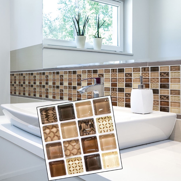 Adesivos De Parede De Banheiro Prova De Umidade Pvc Mosaico Cozinha Pl Stico Vinil Autocolante