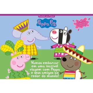 Peppa Pig Prancheta para Colorir