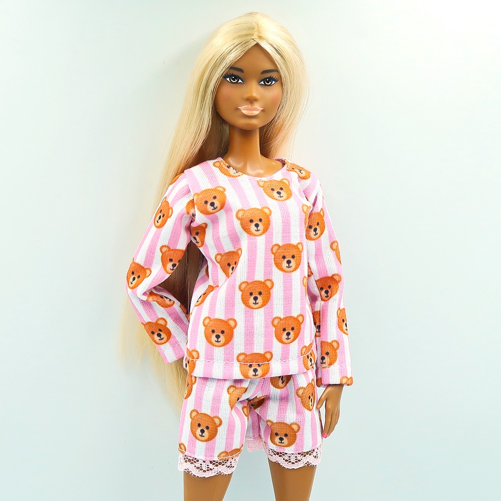 ROUPA BONECA BARBIE - Pijama Camisola + Meias Piu-Piu