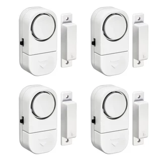 Kit 04 Alarme Sonoro Invasão Residencial Porta Janela Portão