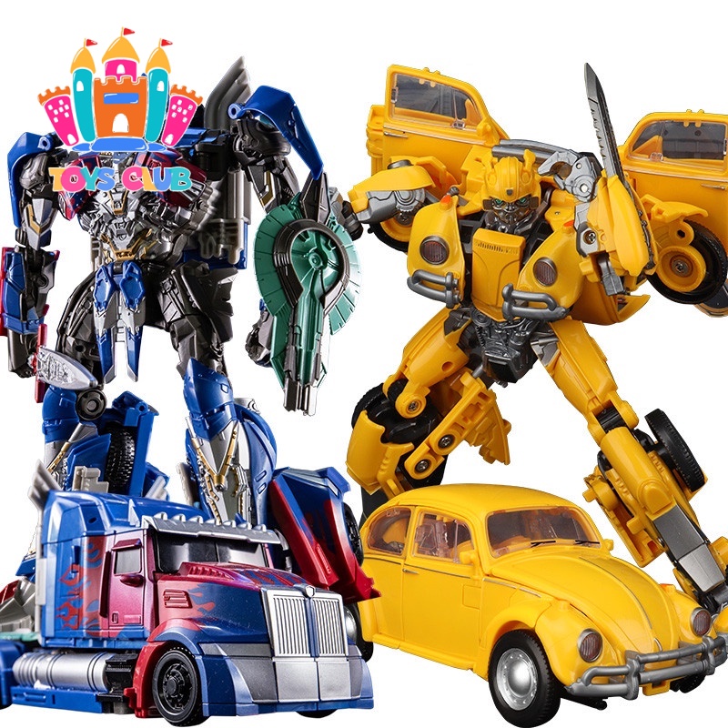 Brinquedo Grande Transformers Optimus Prime Bumblebee Robôs Carro ...