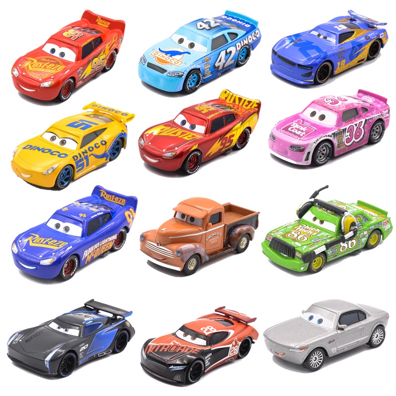 Disney Pixar Carros 3 Relâmpago McQueen Jackson Tempestade Ramirez Smokey 1:55 Metal Diecast Modelo de Veículo Brinquedos Crianças Menino Carro Brinquedo Presente