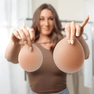 Soutien Sem Costura Blindagem De Mamilos À Prova De Suor De Silicone Reutilizável Invisível Auto-Adesivo Ultra Fino In