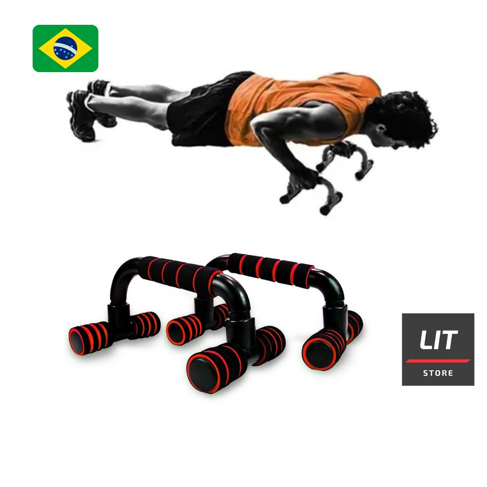 Apoio Barra Fixo Para Flexão Ombros Peito Chão Push Up Cores Sortidas
